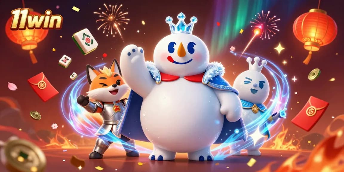 Experience the thrill of 11win in a vibrant 3D casino adventure illustration.