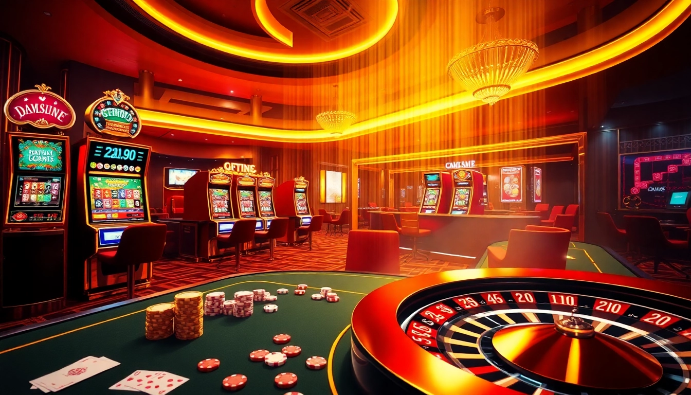 Experience the excitement of nohu90 online gambling with luxurious casino elements and vibrant gaming action.