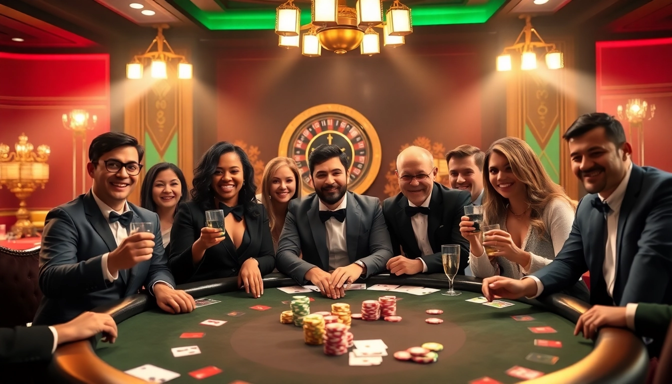 Intense poker action at https://rr88.black/ with diverse players and colorful chips on a luxurious casino table.