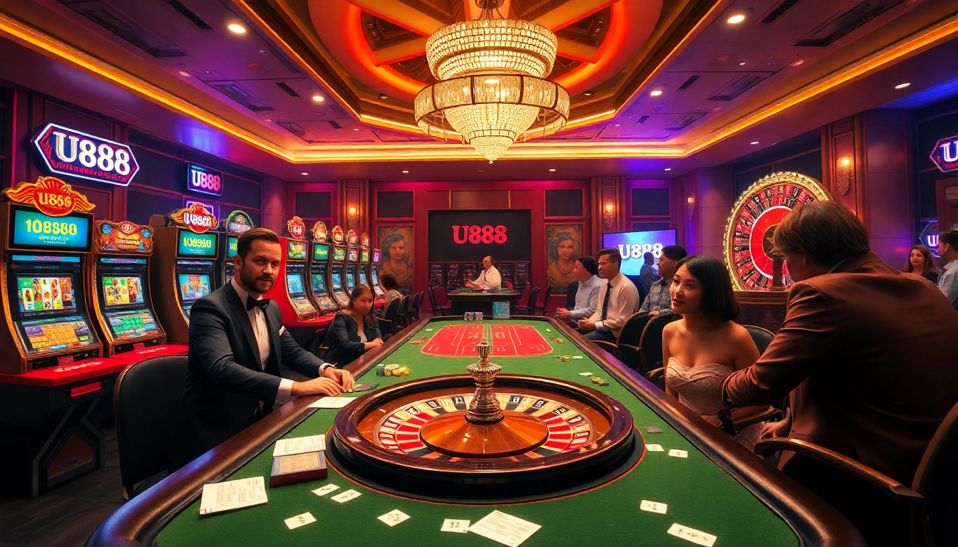 Experience the thrilling casino excitement at U888 with vibrant games and sophisticated ambiance.