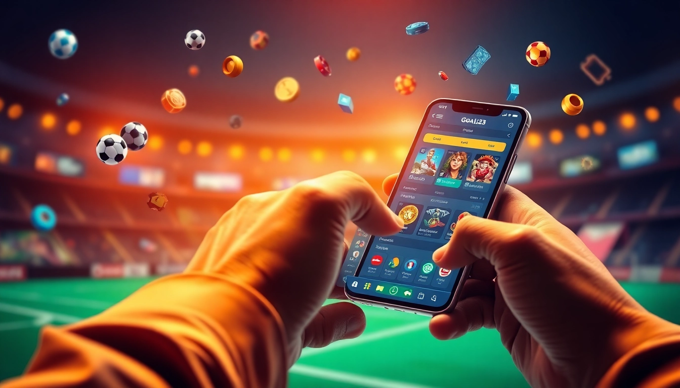 User engaging with the innovative betting platform at https://goal123.work/ showcasing casino and sports options.