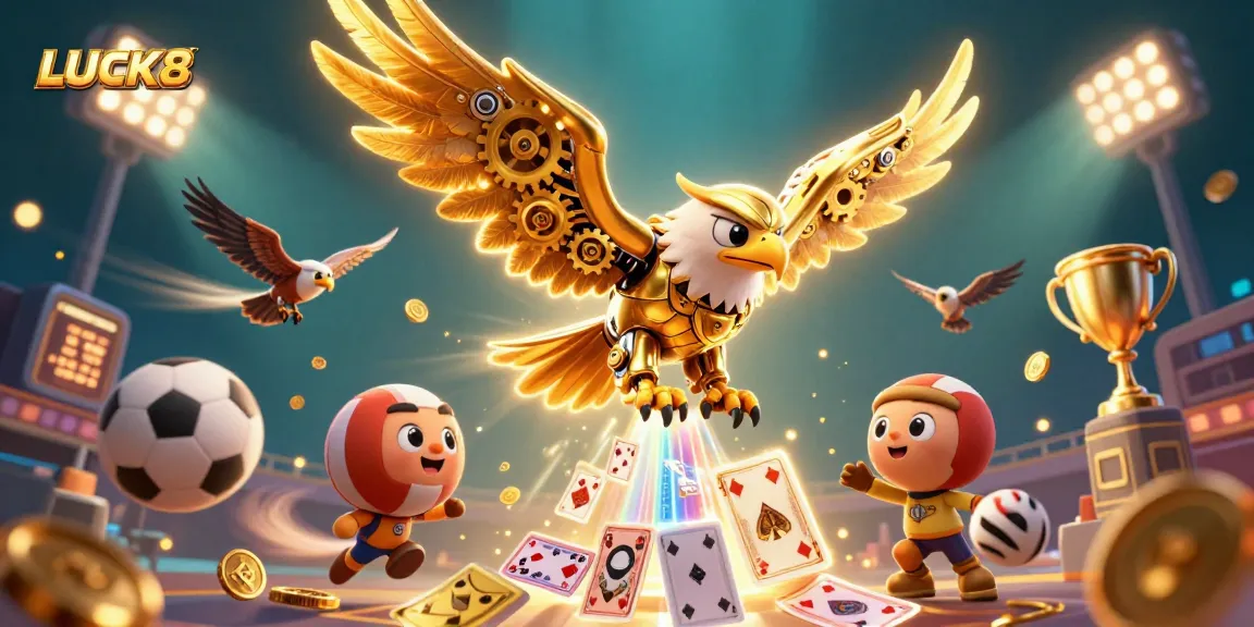 Playing high-stakes games like LUCK8, feel the thrill with 3D golden eagle and sports elements