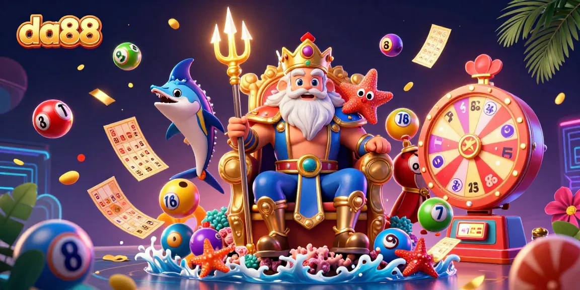 Experience thrilling games and big wins with da88 in this vibrant 3D casino illustration.