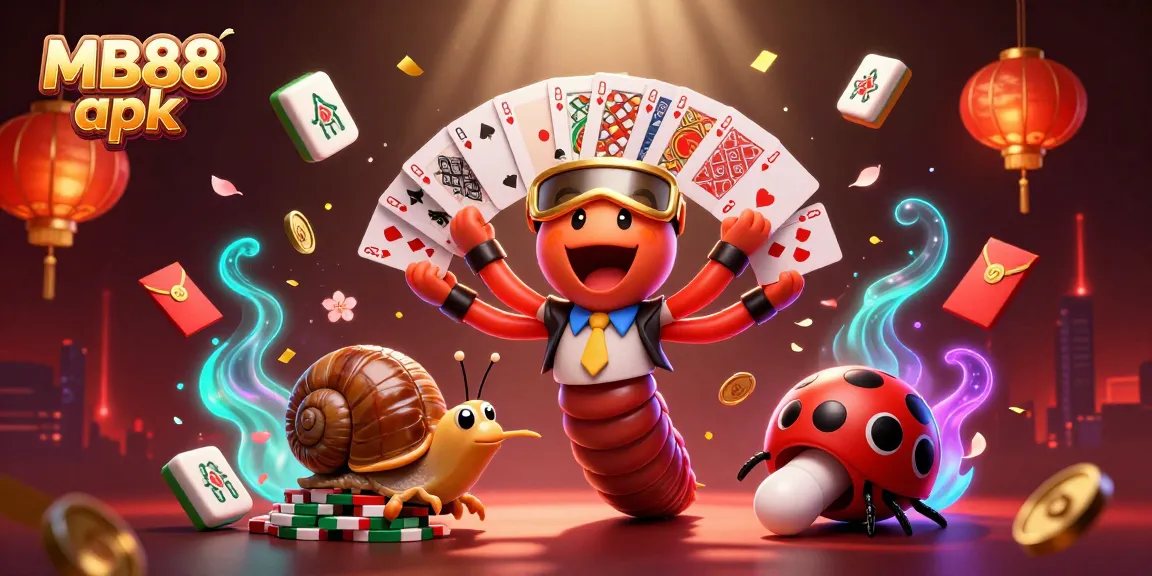 Engage with the thrilling MB88 apk where a dealer and high-roller present a vibrant casino experience.